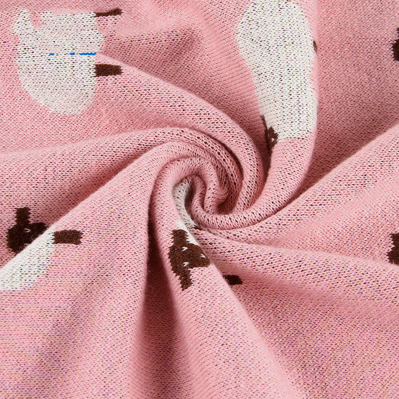 Baby-Decke mit Lamm-Motiv