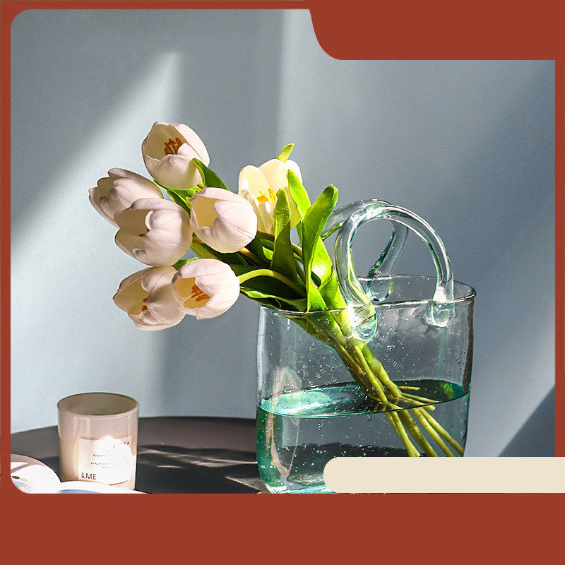 Dekorative Glasvase für den Wohnbereich im nordischen Design