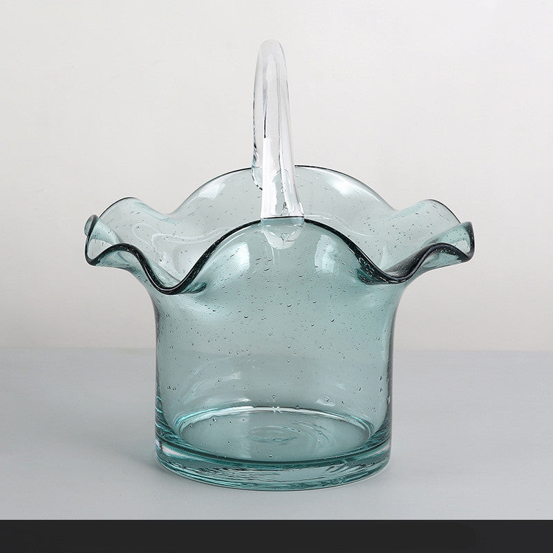 Dekorative Glasvase für den Wohnbereich im nordischen Design