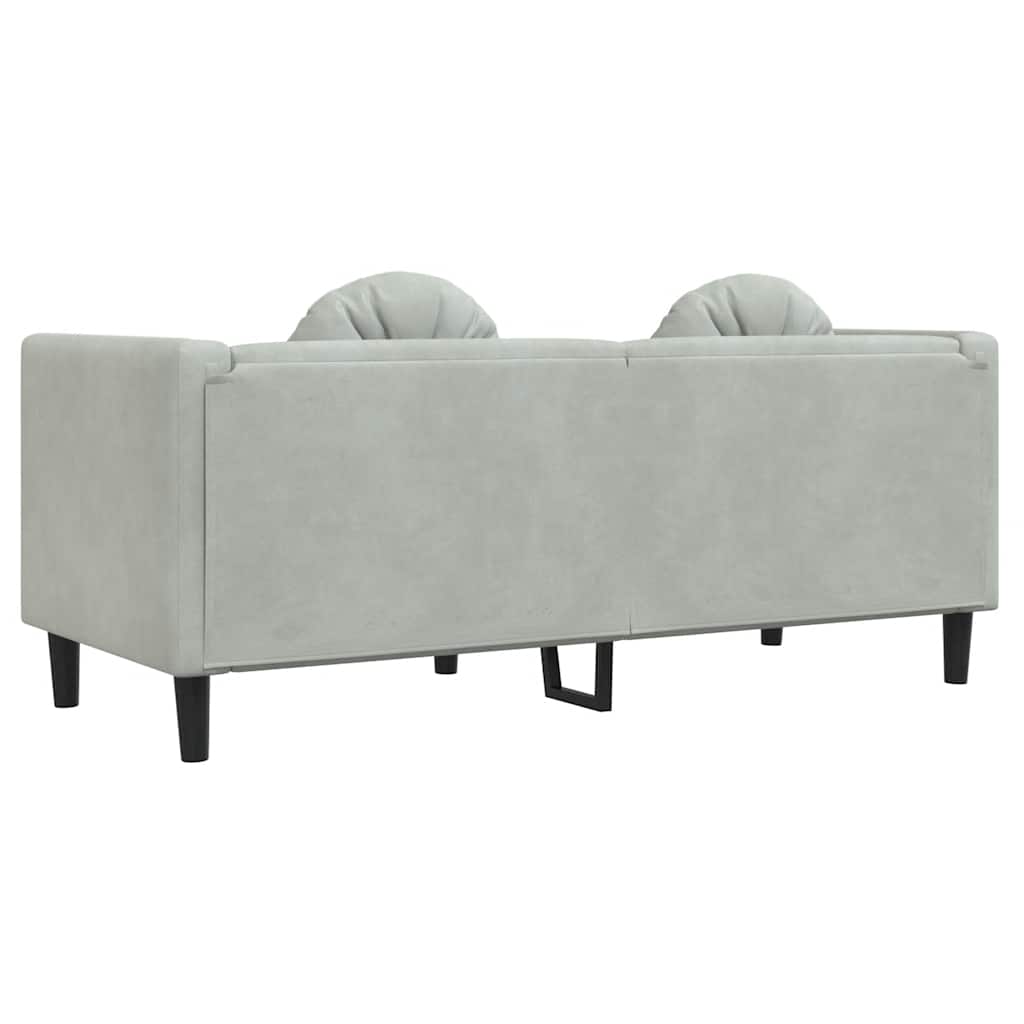 2-Sitzer-Sofa mit Samtbezug und Kissen