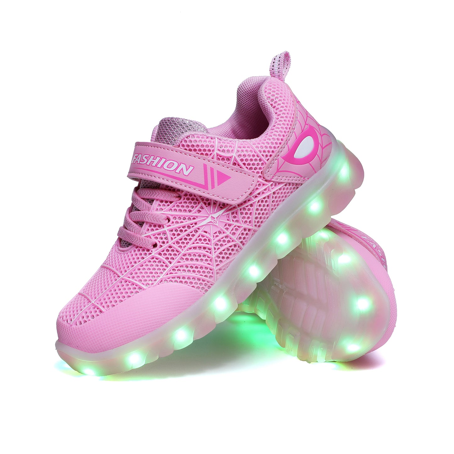 Kinder-LED-Leuchtschuhe (Größe 26–37), USB-aufladbar mit Klettverschluss