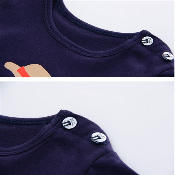 Baby-Sommerbekleidungsset mit T-Shirt im Cartoon-Design (für Jungen und Mädchen)