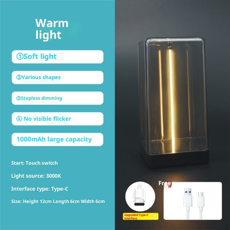 Aufladbare Ambient-Nachttischlampe mit Quantum-Wire-Design