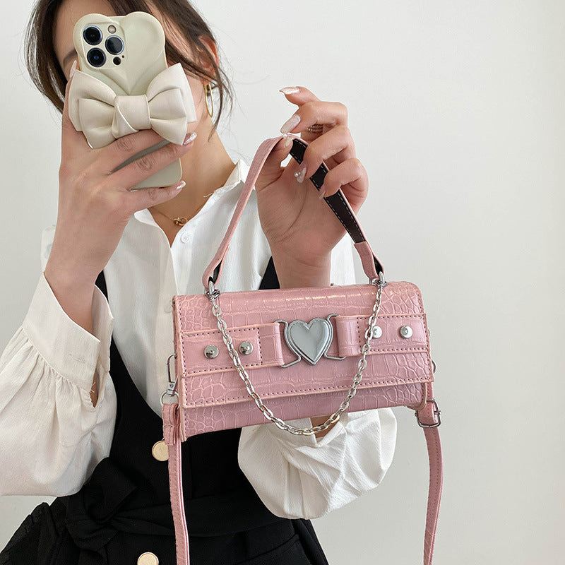 Modische Damen-Schultertasche mit Kettenriemen