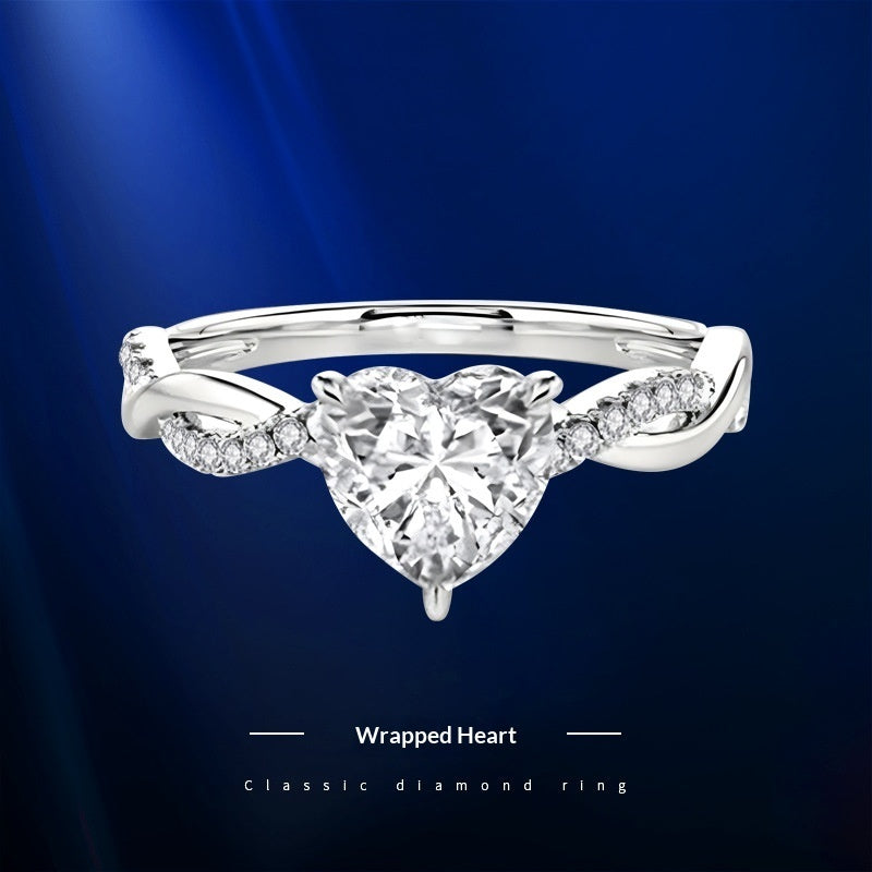 Herzförmiger Zirkon-Ring