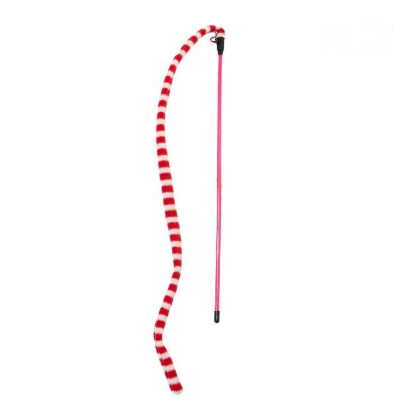 Katzenangel mit langem Stab und Glöckchen