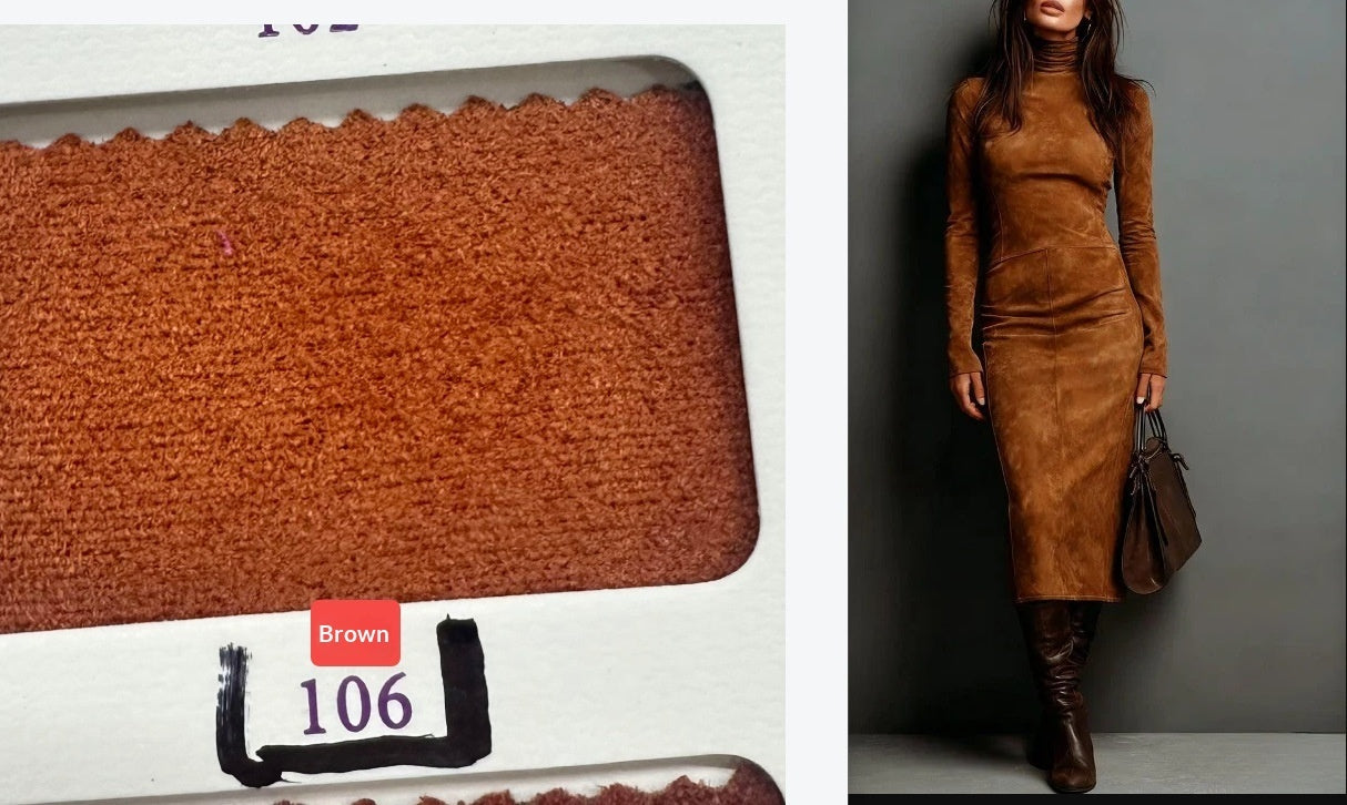 Langärmeliges Basic-Kleid für Damen