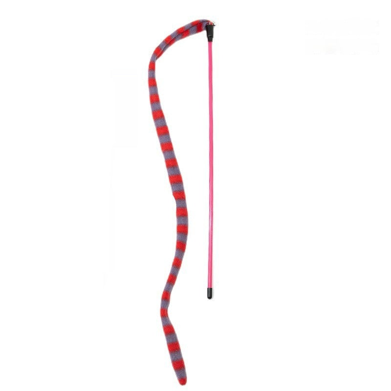 Katzenangel mit langem Stab und Glöckchen